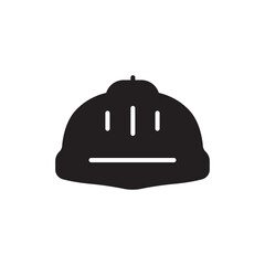 Construction helmet icon. Worker engineer helmet flat sign design. Builder helm symbol pictogram. UX UI icon