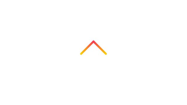 Footage motion icon symbol arrow up gradient orange yellow, auto looping transparent with 4k resolution, ready to use for your visual needs