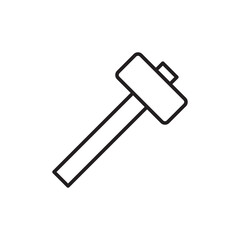 Hammer vector icon. Hammer instrument flat sign design. Hammer symbol pictogram. UX UI icon
