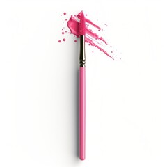 Makeup brush cosmetics pink eyeliner