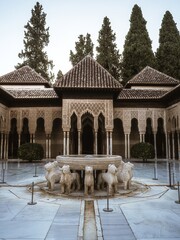 The Courtyard of the Lions, Alhambra, Granada, Spain