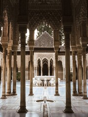 The Courtyard of the Lions, Alhambra, Granada, Spain
