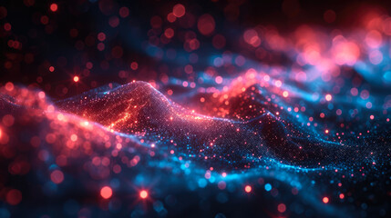 Fototapeta premium Techno Cosmos: Exploring the Wired Universe