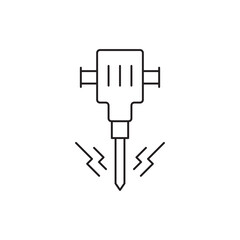 Jackhammer icon. Jackhammer flat sign design. Jack hammer symbol pictogram. UX UI icon