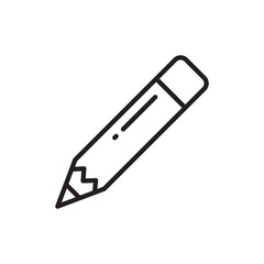 Pencil vector icon. Pencil for drawing flat sign design. Pencil symbol pictogram. UX UI icon