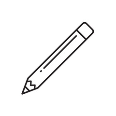 Pencil vector icon. Pencil for drawing flat sign design. Pencil symbol pictogram. UX UI icon