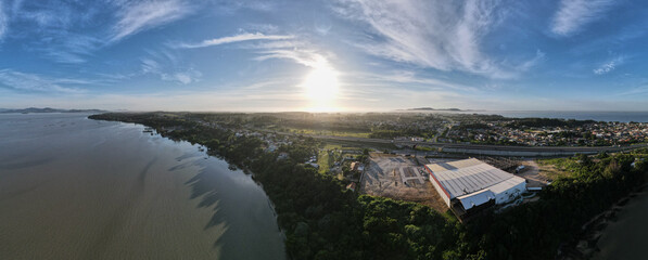 Drone panorama from Laguna Santa Catarina Brazil © Cassio Nunes