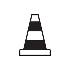 Road cone vector icon. Road cone flat sign design. Road cone symbol pictogram. UX UI icon