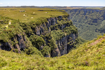 Cliffs and waterfall in Fortaleza Canyon
