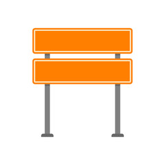 Road sign icon. Colored silhouette. Vertical front view. Vector simple flat graphic illustration. Isolated object on a white background. Isolate.