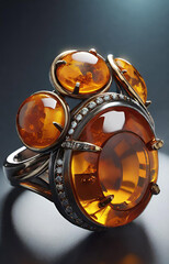 glass with amber