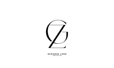 GZ, ZG, G, Z, Abstract Letters Logo Monogram