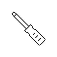 Screwdriver vector icon. Turn-screw tool flat sign design. Screwdriver flat symbol pictogram. UX UI icon