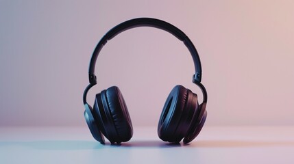 Fototapeta na wymiar High-quality headphones on a white background. Headphone product photo beats