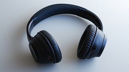 Fototapeta na wymiar High-quality headphones on a white background. Headphone product photo beats