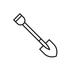 Shovel vector icon. Shovel flat sign design. Shovel symbol pictogram. UX UI icon