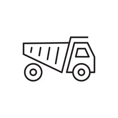 Heavy truck vector icon. Loader icon. Van flat sign design. Truck symbol pictogram. Lorry UX UI icon