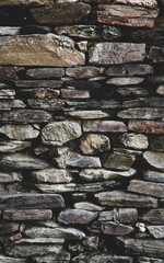 Empty brown grain stone wall for abstract  background and texture. beautiful patterns, space for work, banner, wallpaper close up.Vertical.