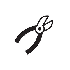 Wire cutter vector icon. Plier flat sign design. Repair tool icon. Engineer work tools symbol. Mechanic tools sign. Toolkit icon. Isolated tool symbol pictogram. UX UI icon