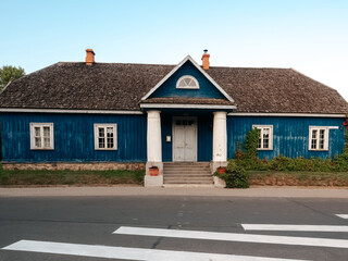 Fototapeta na wymiar The old post office building in Trakai, Lithuania
