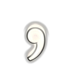 Naklejka premium Glowing silver 3d symbol