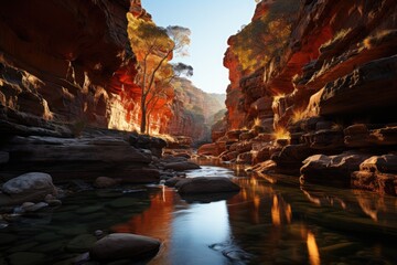 Mystical passage between canyon walls., generative IA