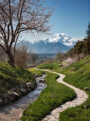 Obraz premium river in the mountains