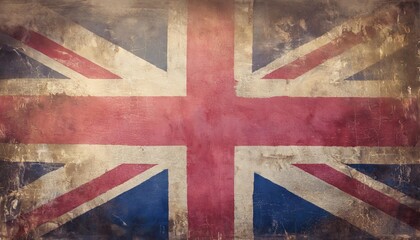 old grunge vintage faded britain flag - obrazy, fototapety, plakaty