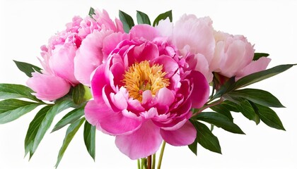 pink peony isolated on a transparent background png file floral arrangement bouquet of garden flowers can be used for invitations greeting wedding card