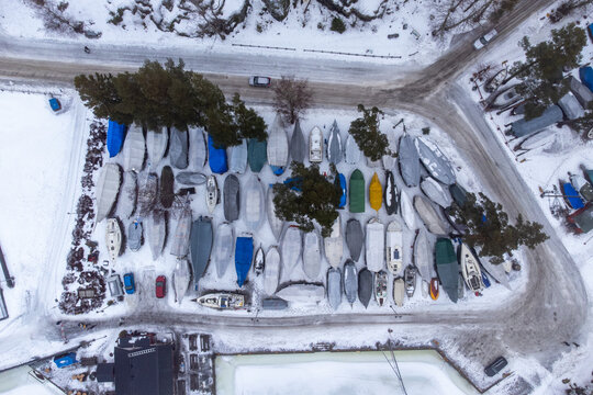 Boats winter storage