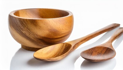 wood bowl and spoon transparent png