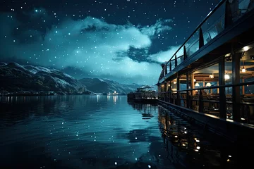 Foto op Plexiglas Intense brightness of the southern cruise in the night sky of the southern hemisphere., generative IA © JONATAS