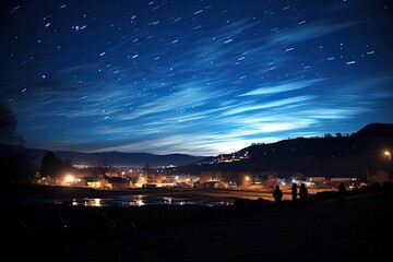 Obraz premium Amateur astronomers explore the constellation of Andromeda., generative IA