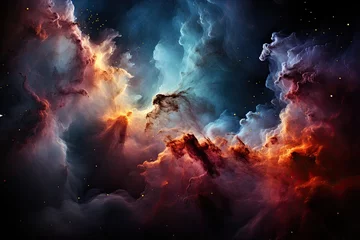 Türaufkleber Sparkling nebula with newborn stars., generative IA © JONATAS