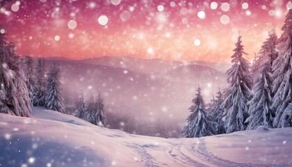 abstract pink christmas winter background