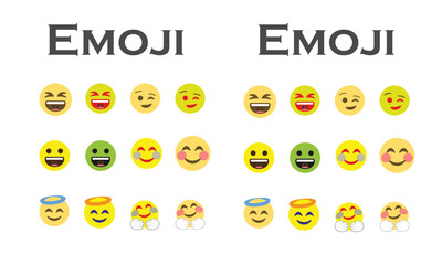 Simple flat victor emoji design