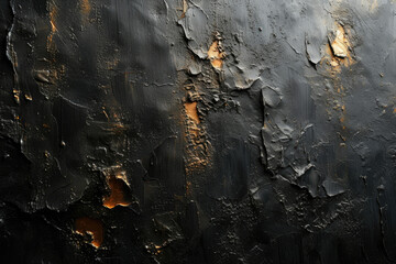 Enigmatic Seas: Abstract Rust on Smooth Black