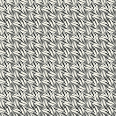 Monochrome Dashed Basket Weave Check Pattern