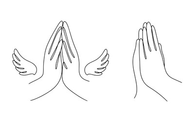 Prayer. Hands. Gesture. Angel - obrazy, fototapety, plakaty