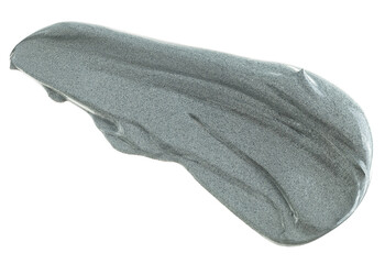 Cosmetic clay isolated on a white background. Smear from natural clay. Clay mask.