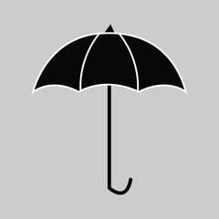black umbrella icon. Vector illustration. Eps file 305.