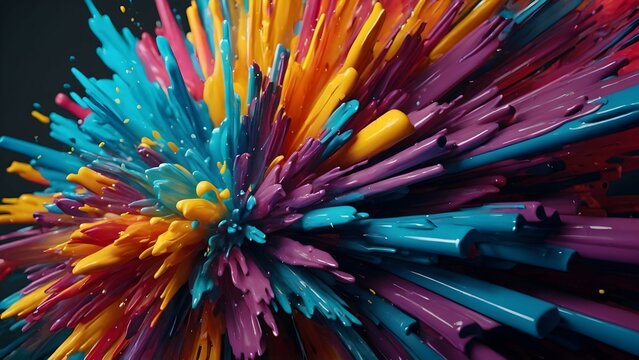 photo abstract colorful splash 3d background generative ai background