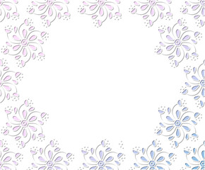 Floral frames, flowers background, vector - 734217799