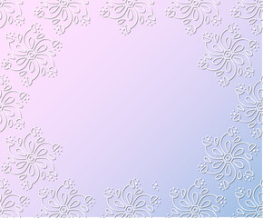 Floral frames, flowers background, vector - 734217903