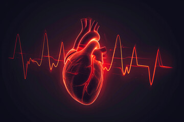 Vibrant Heartbeat: Abstract Cardio Pulse Design