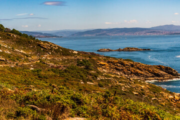 Paisaje en Islas Cíes, Galicia.