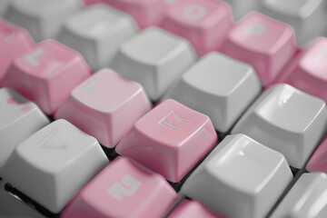 computer keyboard keys in close-up - obrazy, fototapety, plakaty
