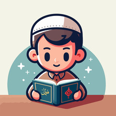boy reading quran