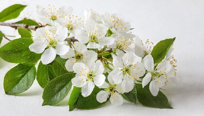 white flowers of tree on white
