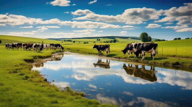 milk cows drinking